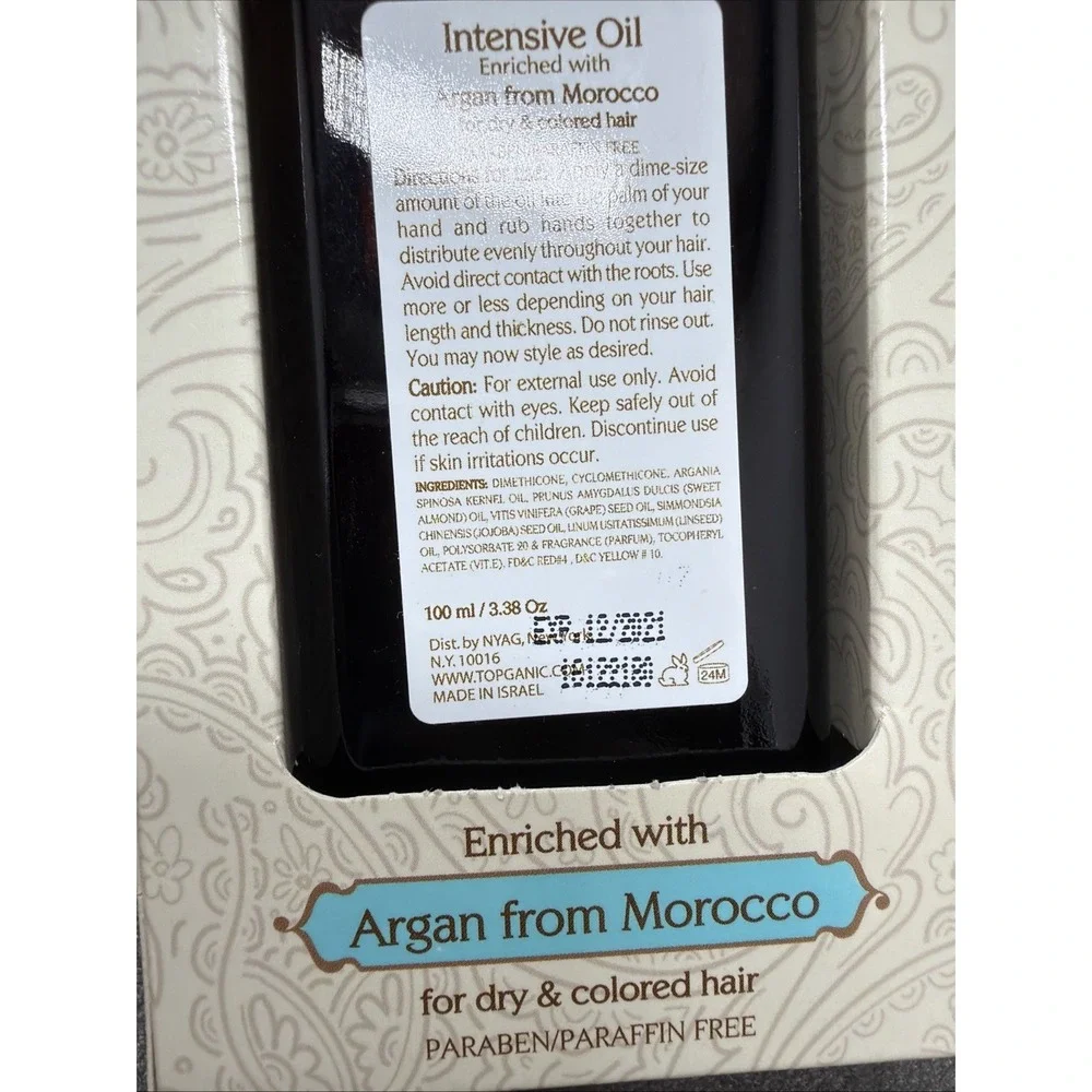 Topganic Intensive Hair Oil Argan From Morocco